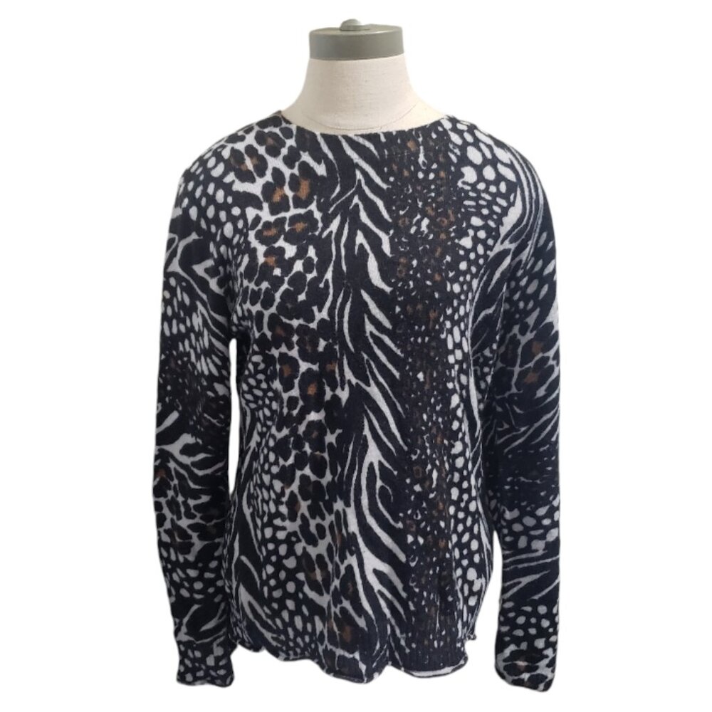 CT1924 Ethyl Animal Print Long Sleeve Sweater M